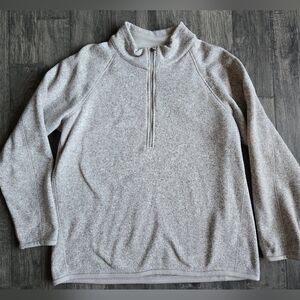 Heathered Gray Quarter-Zip Women's Sweatshirt